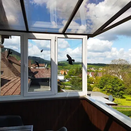 Harz Valley -mit Fernblick In Den Harz. Goslar