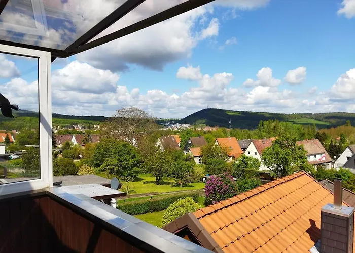 Harz Valley -mit Fernblick In Den Harz. Goslar